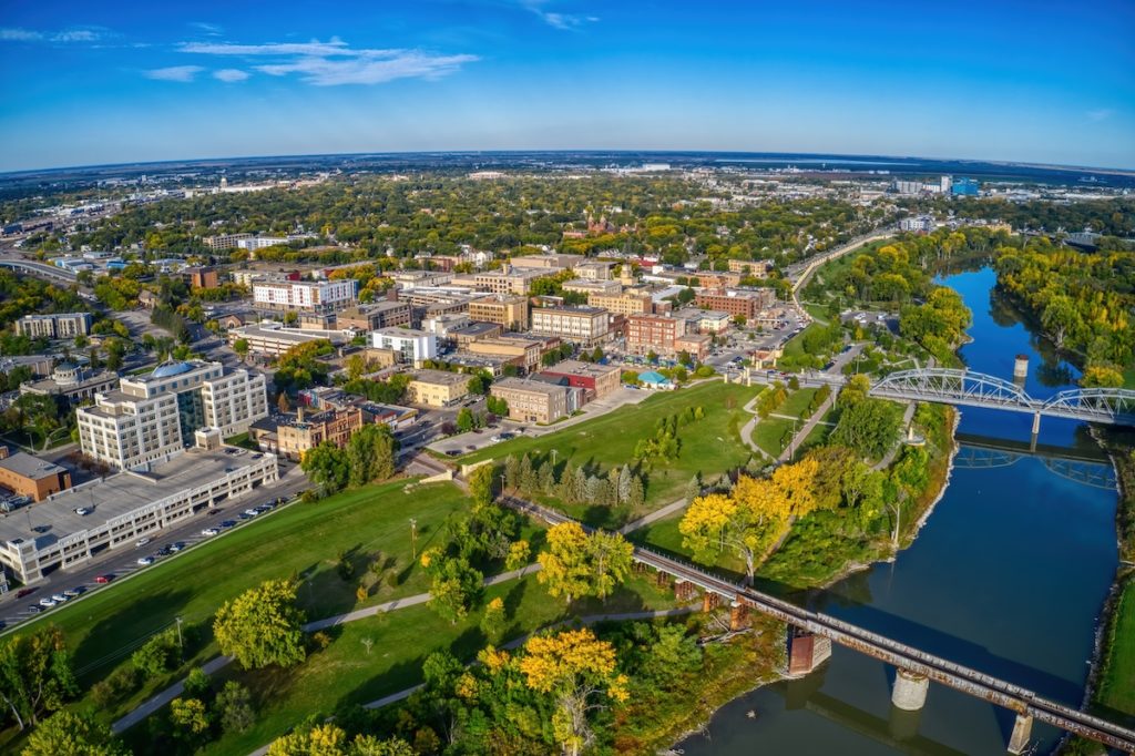 Aerial view of Grand Forks