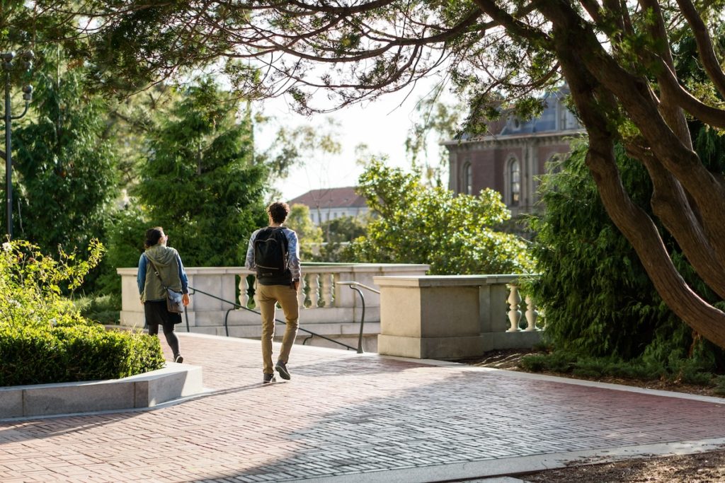 Young man at Grand Forks college campus